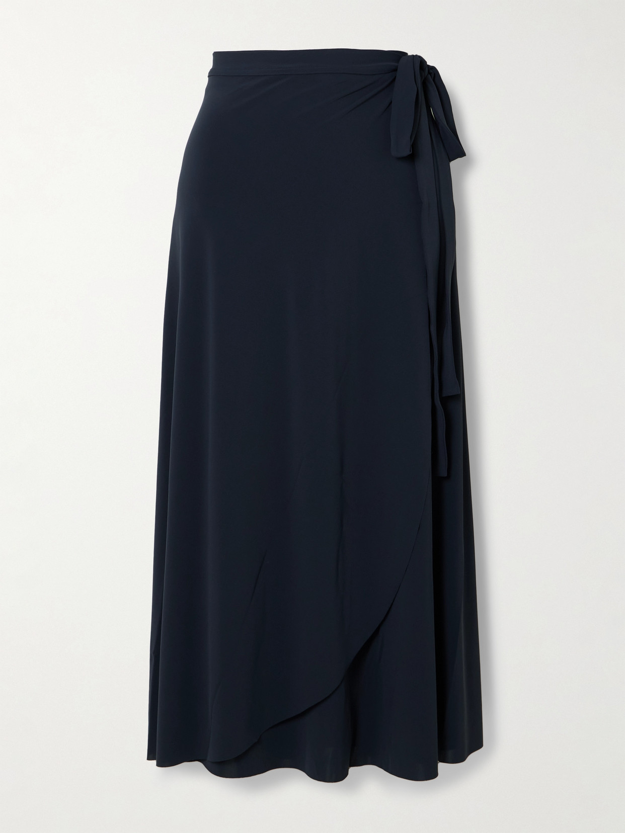 Eres Julieta Stretch-jersey Midi Wrap Skirt In Blue