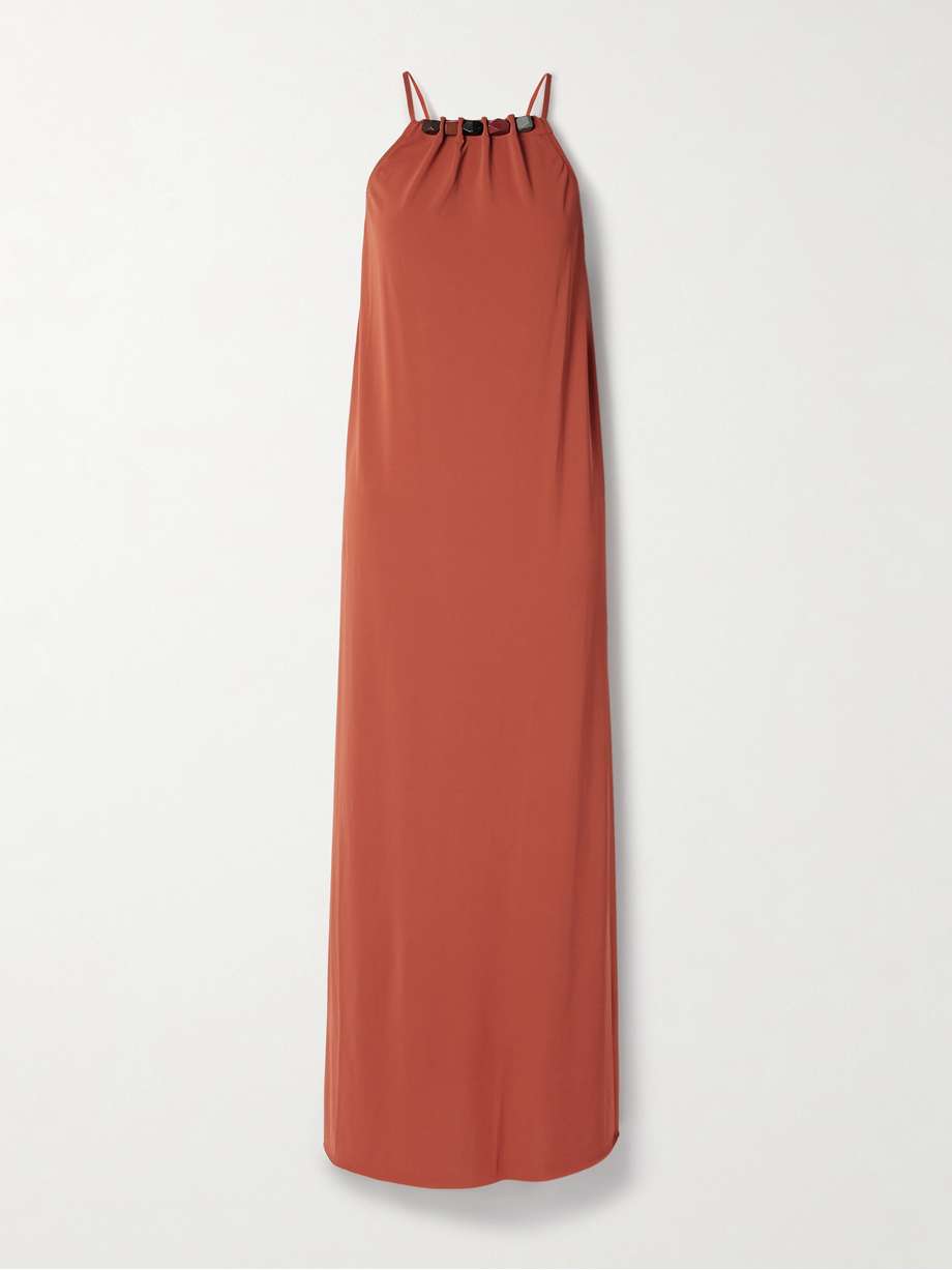 tiana bead-embellished crepe-jersey maxi dress