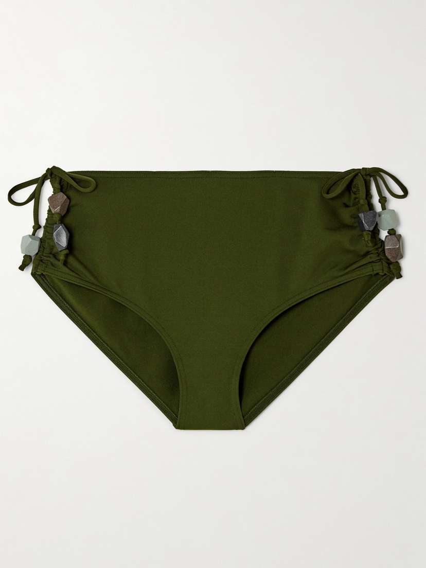 Eres Galilee Ruched Embellished Bikini Briefs