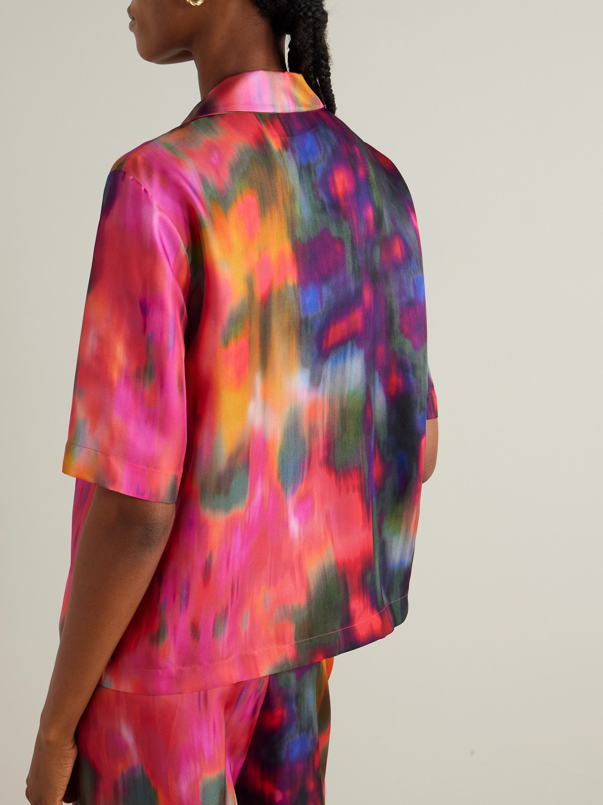 Florale Printed Silk-Twill Shirt