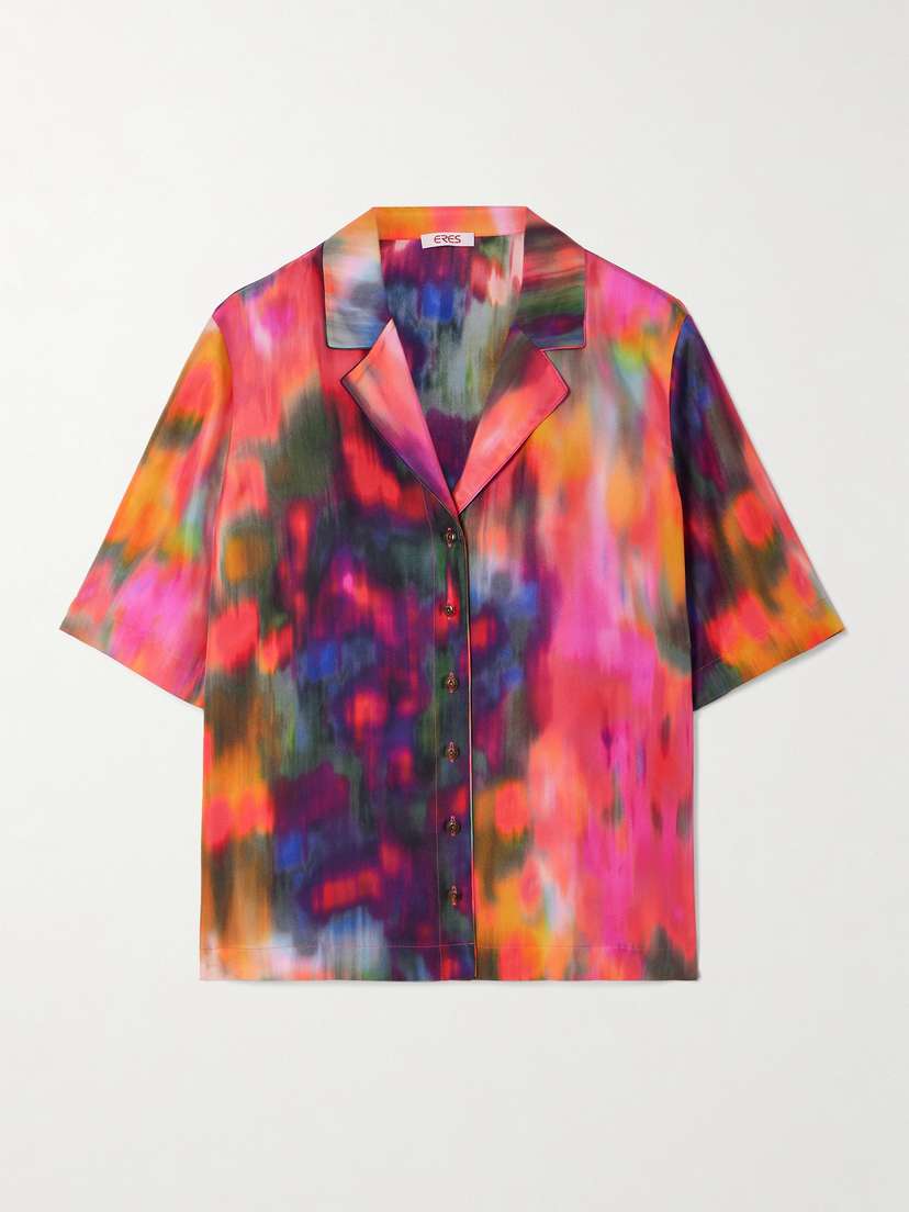 Eres Florale Printed Silk-twill Shirt