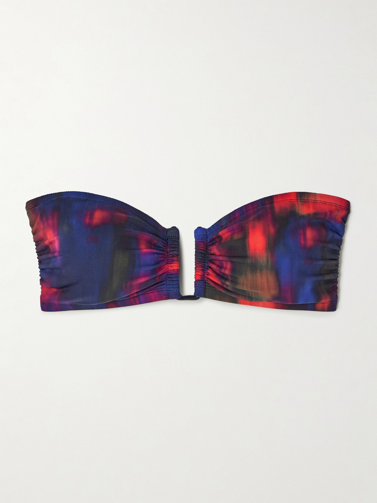 Eres Meridien Printed Bandeau Bikini Top In Purple