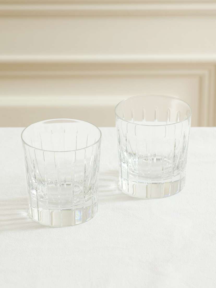 Christofle Iriana Set Of Two Crystal Glasses