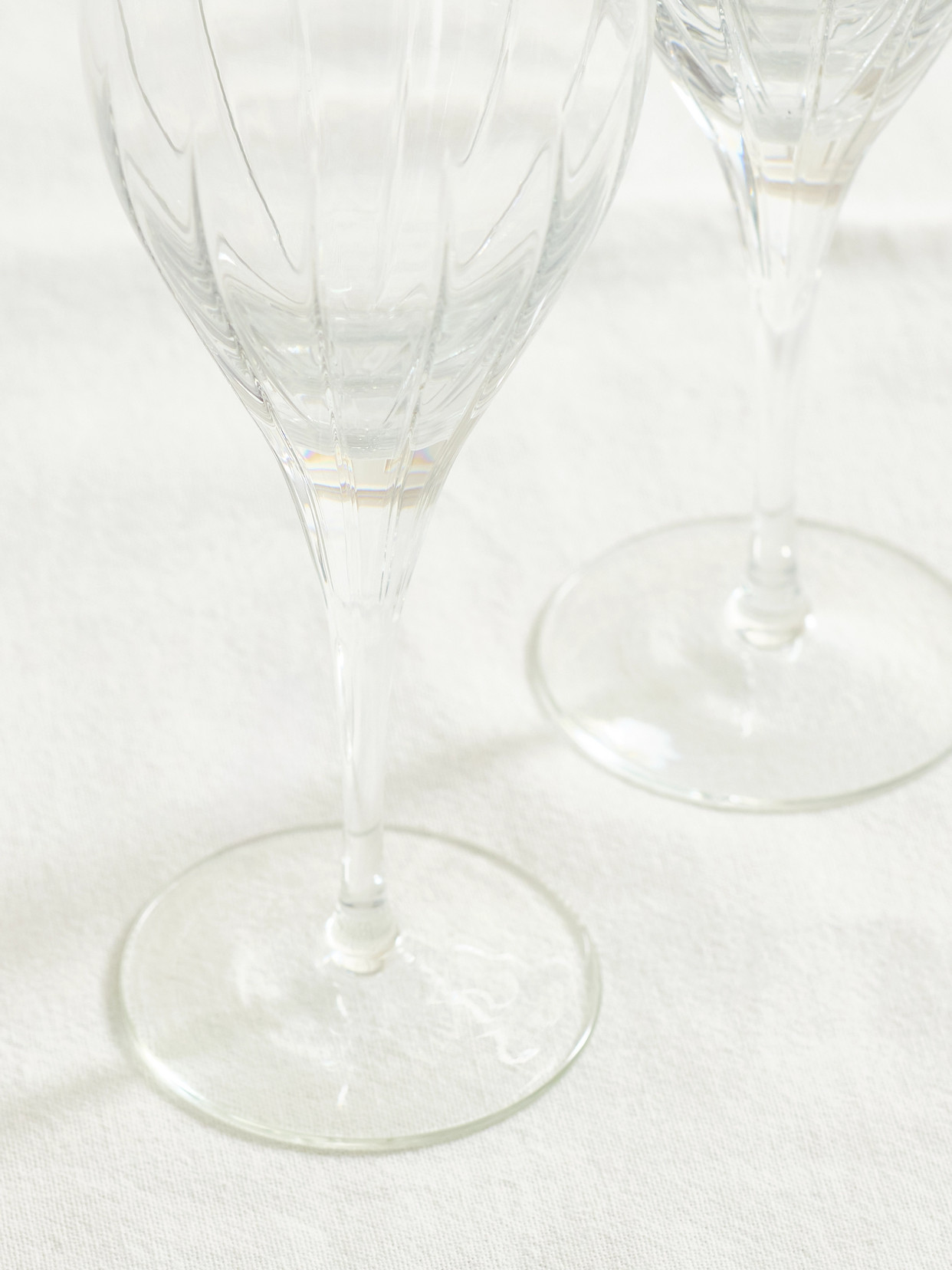 Christofle Iriana Set Of Two Crystal Water Glasses In Neutrals