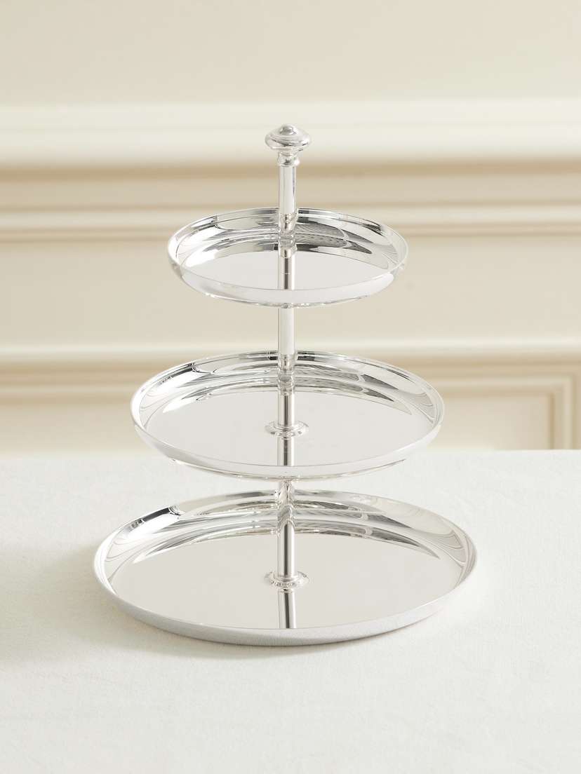 Christofle Albi Three-tier Silver-plated Dessert Stand