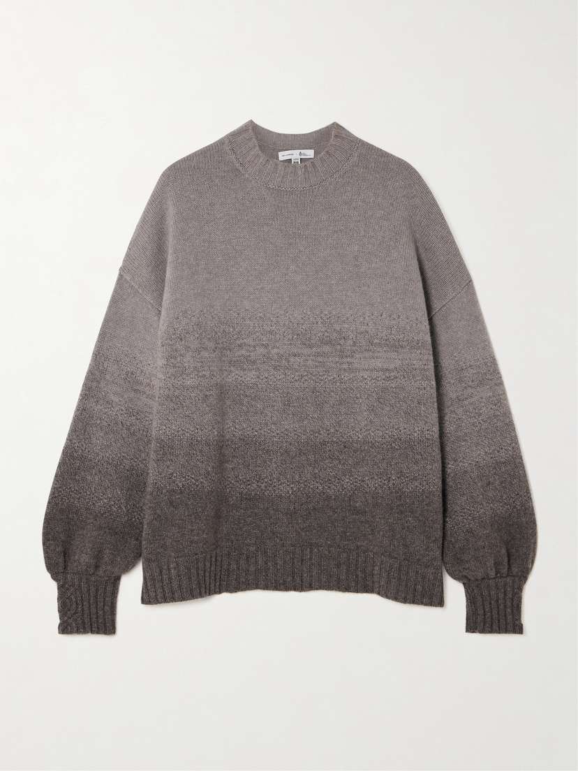NET-A-PORTER For The King’s Foundation Dégradé Wool And Cashmere-blend Sweater