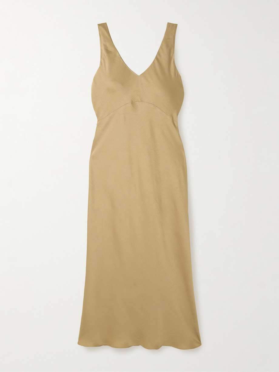 satin maxi dress