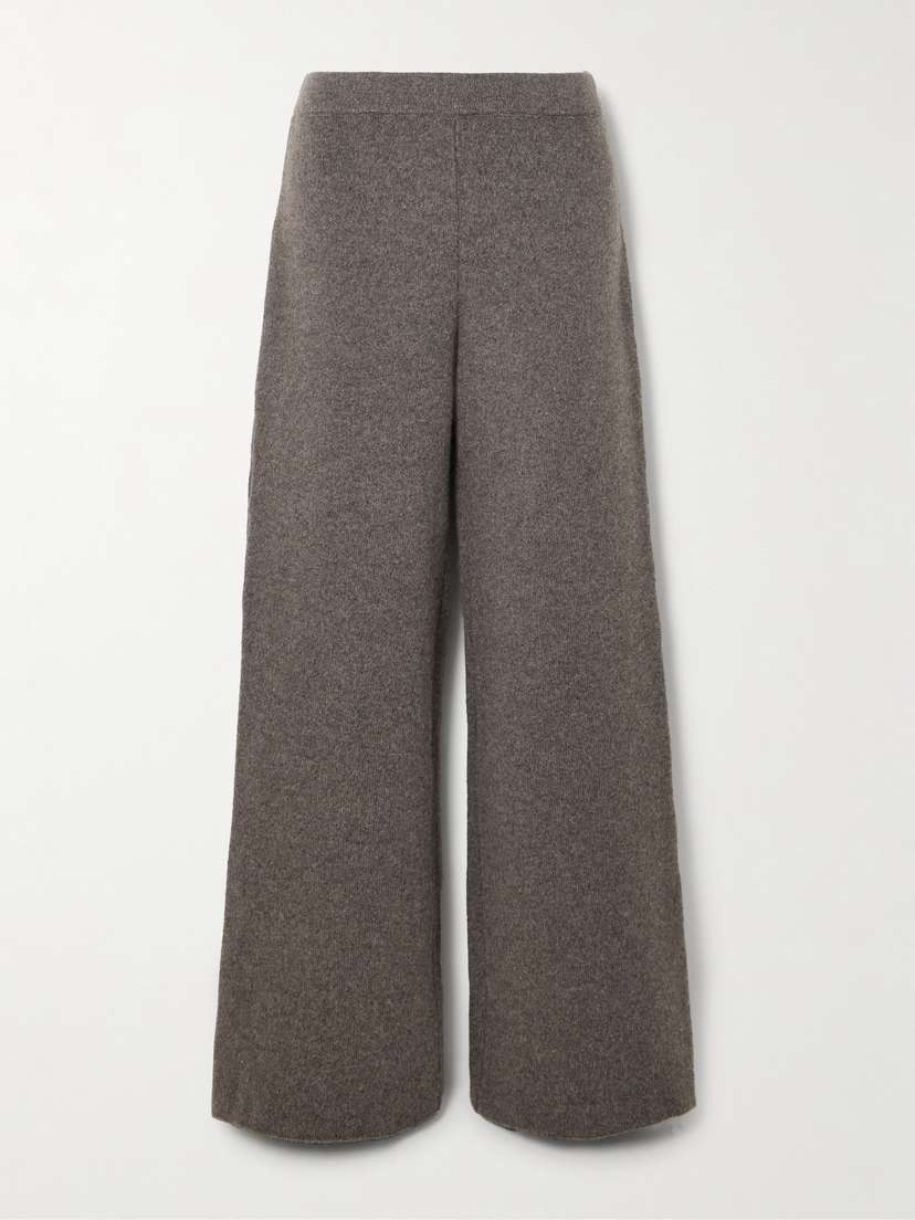 NET-A-PORTER For The King’s Foundation Wool And Cashmere-blend Wide-leg Pants