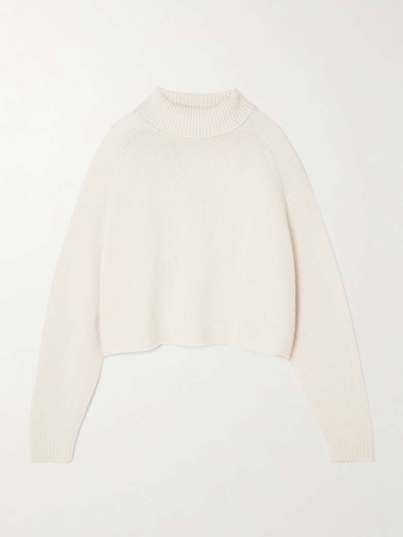 Lisa Yang Cathie Cropped Cashmere Turtleneck Sweater