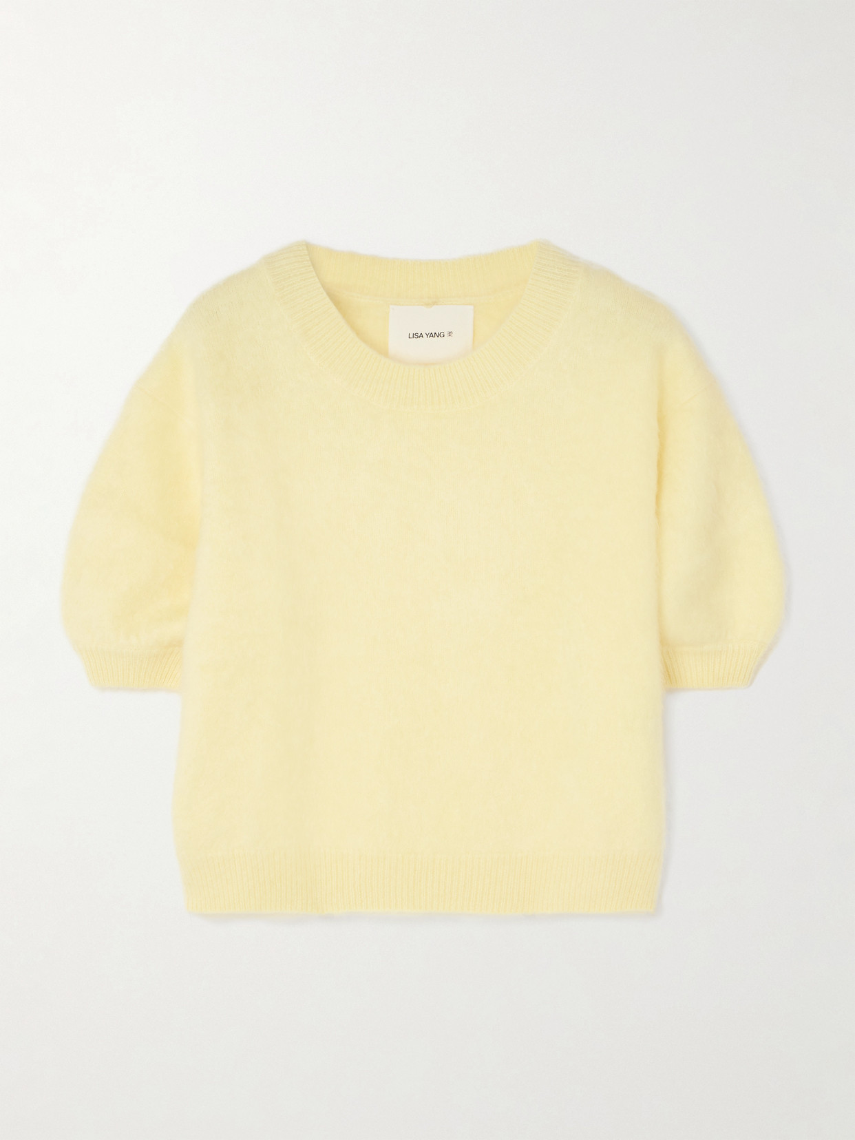 LISA YANG - Juniper Brushed-cashmere Sweater - Yellow