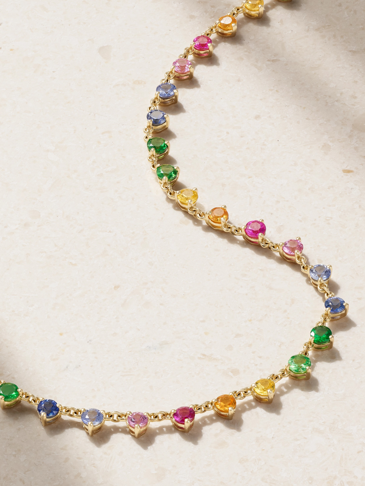 Roxanne First 100s And 1000s Cupcake 14-karat Gold Sapphire Necklace In Multi