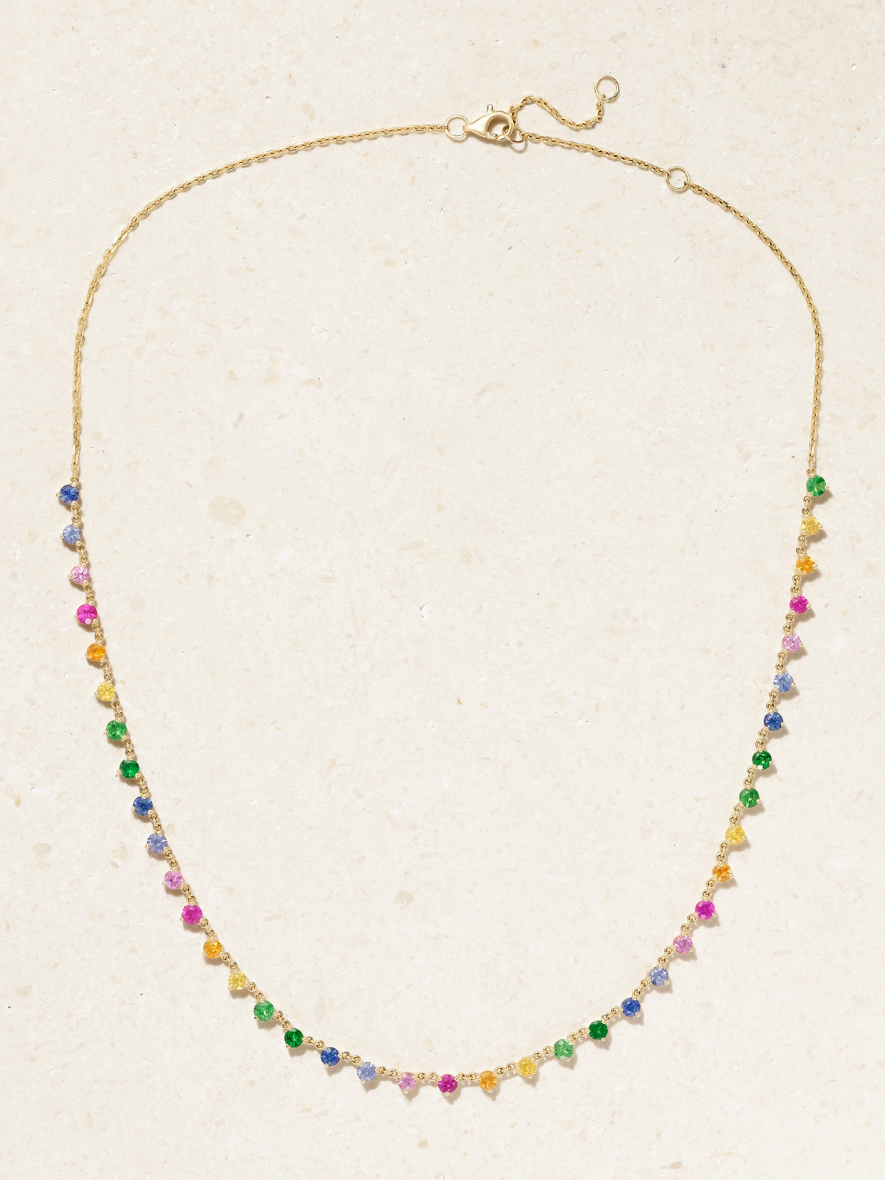 Roxanne First 100s And 1000s Cupcake 14-karat Gold Sapphire Necklace In Multi