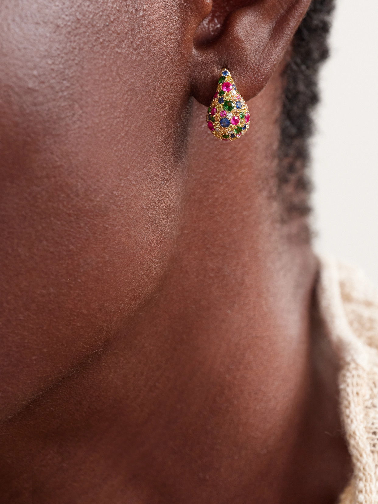 Roxanne First Happy Tears 14-karat Gold Sapphire Earrings In Multi