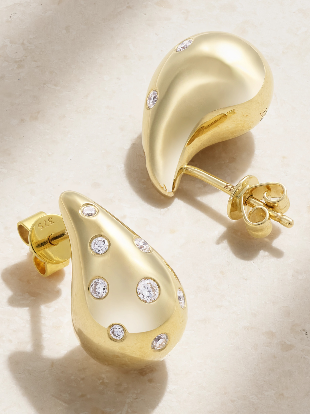 Roxanne First Happy Tears 14-karat Gold Diamond Earrings In Gold