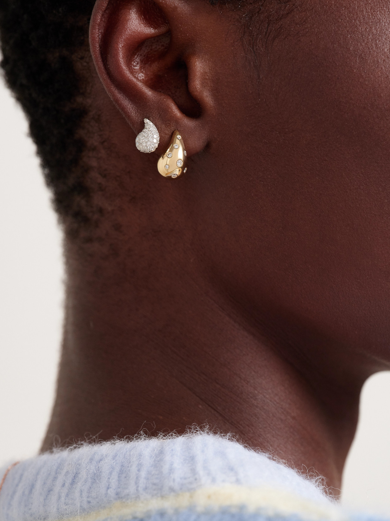 Roxanne First Happy Tears 14-karat Gold Diamond Earrings In Gold