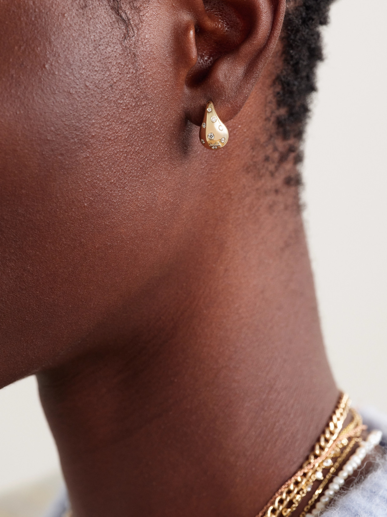 Roxanne First Happy Tears 14-karat Gold Diamond Earrings In Gold
