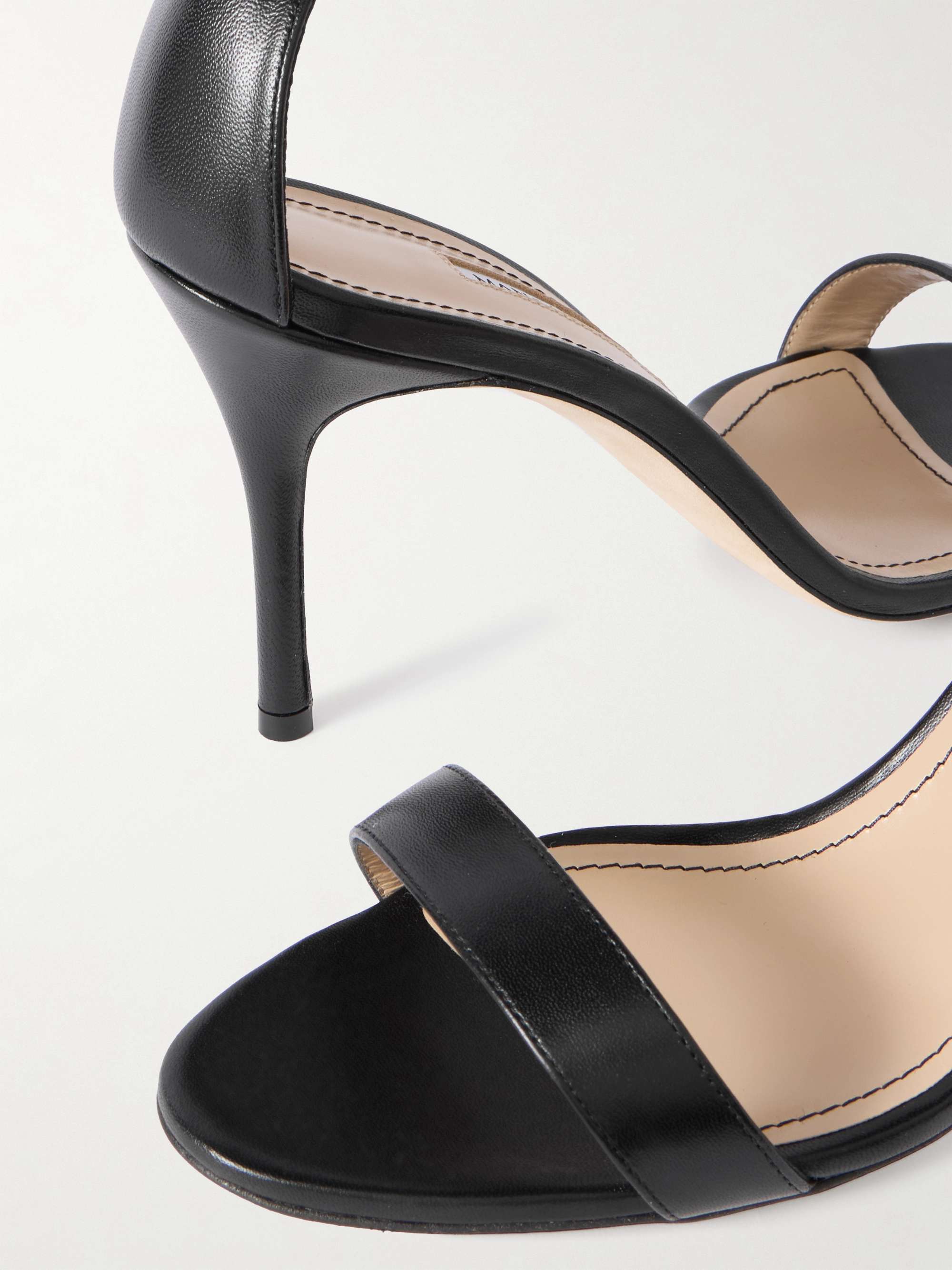 MANOLO BLAHNIK Chaos 90 leather sandals | NET-A-PORTER MANOLO BLAHNIK Chaos 90 leather sandals | NET-A-PORTER