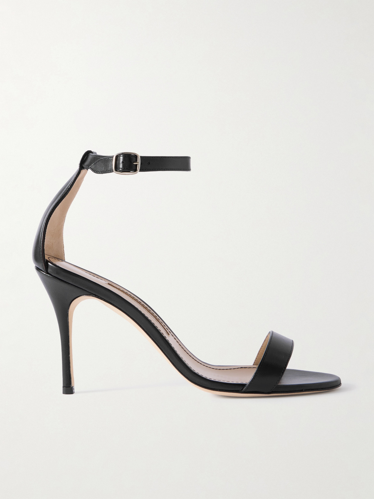 Manolo Blahnik Leather Sandals In Black