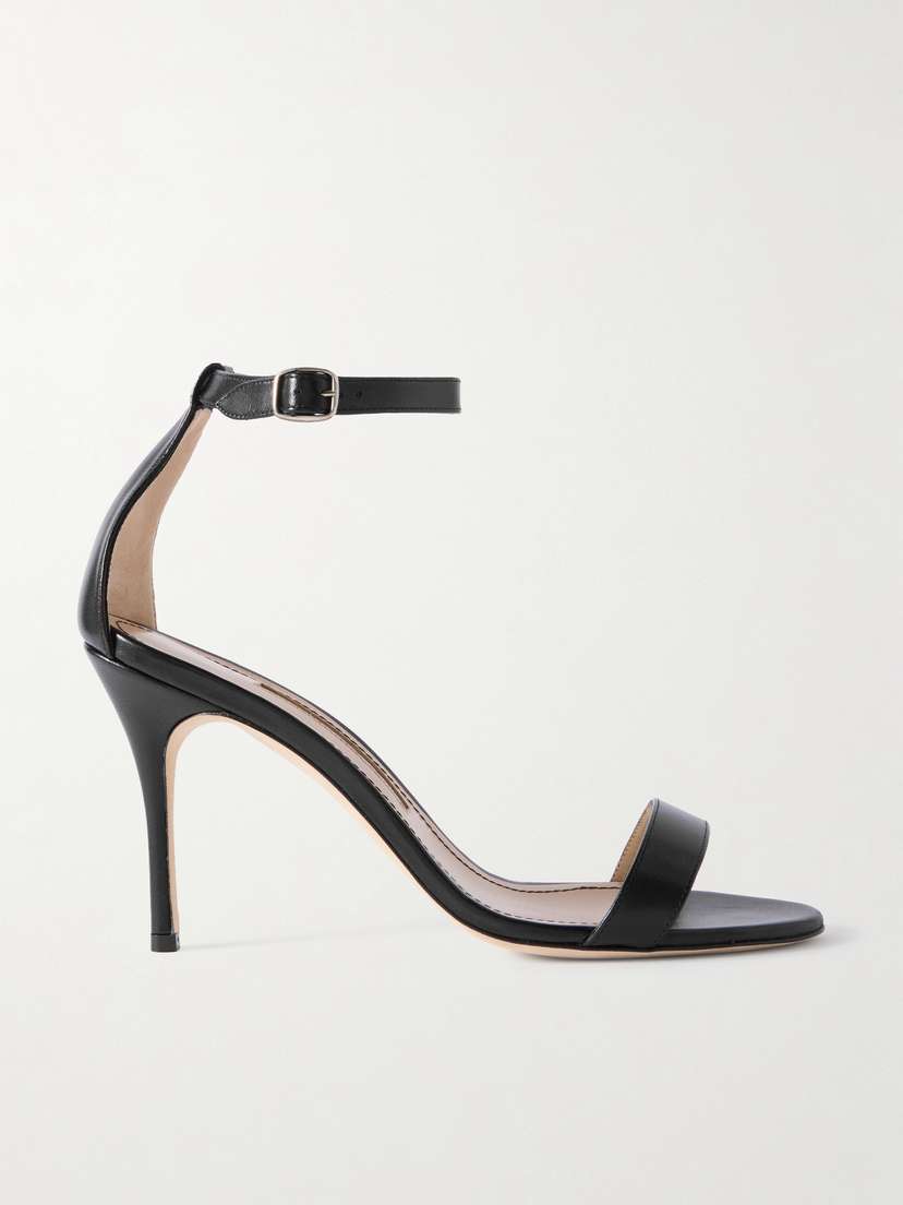 Manolo Blahnik Chaos 90 Leather Sandals