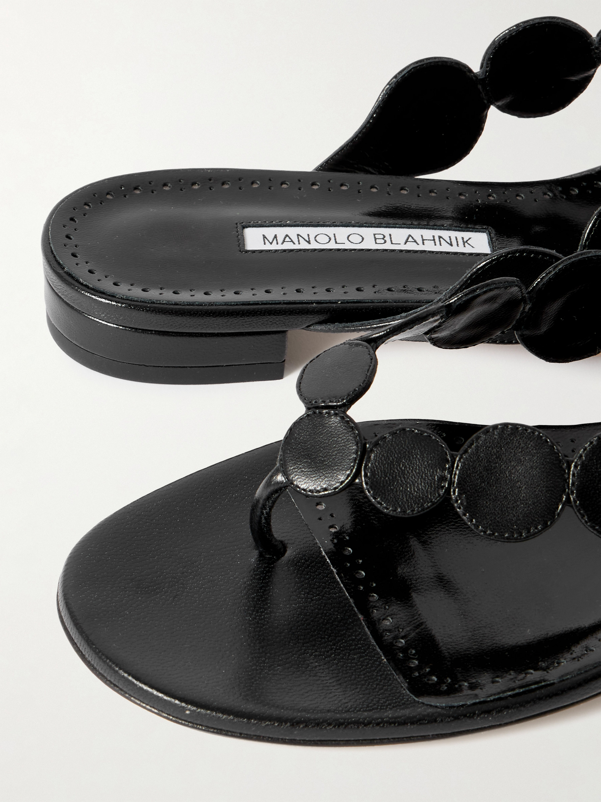 MANOLO BLAHNIK Nour leather sandals thumbnail