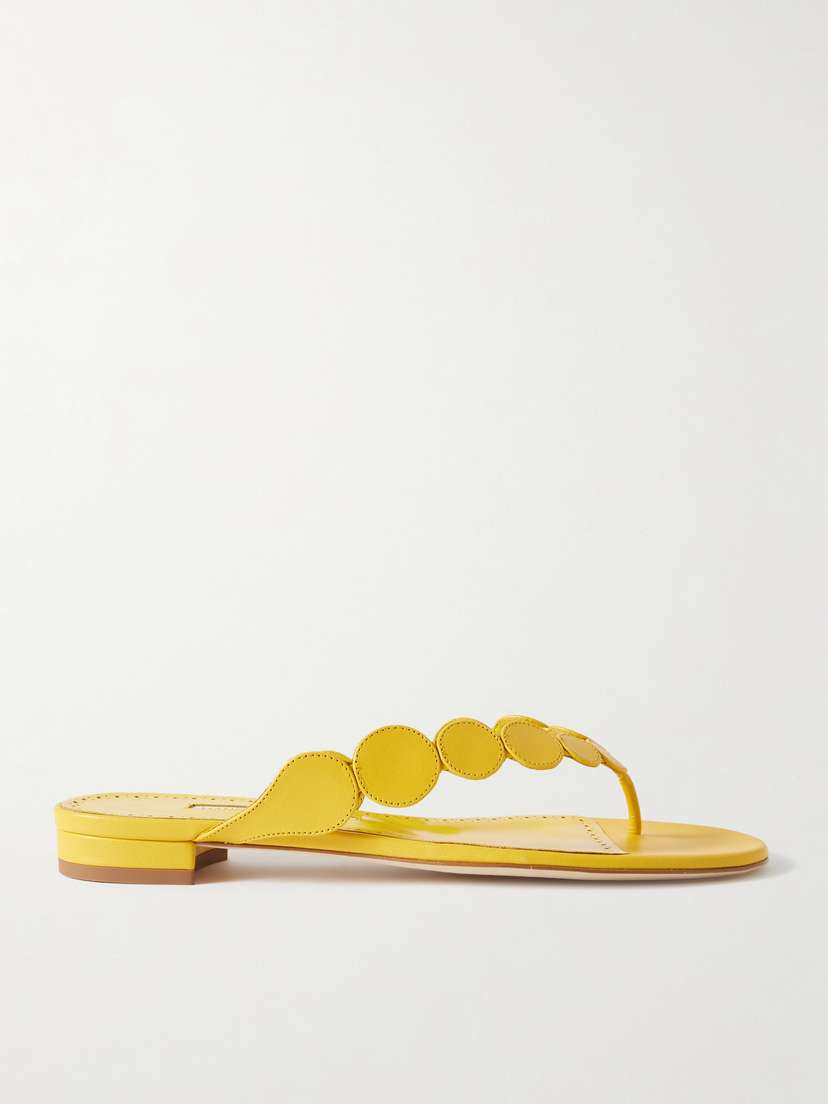 Manolo Blahnik Nour Leather Sandals