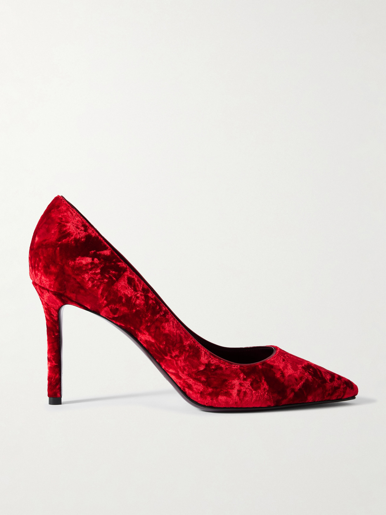 JIMMY CHOO ROMY 85 VELVET PUMPS