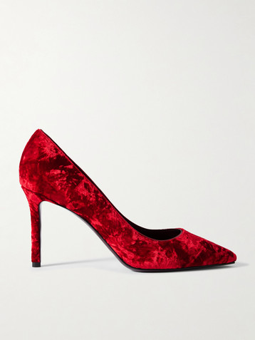 JIMMY CHOO Romy 85 velvet pumps