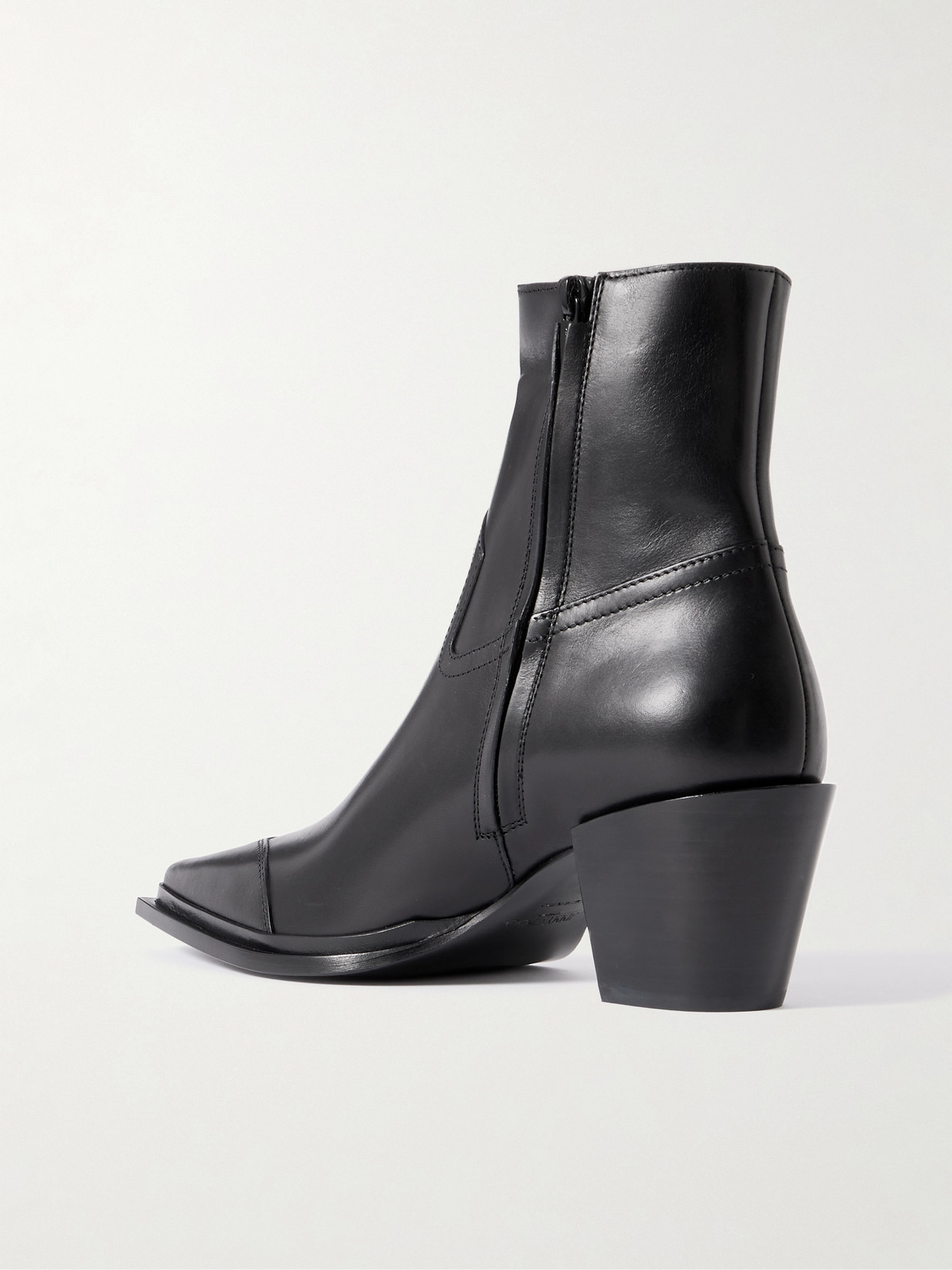 Jimmy Choo Black Leather Boots In Black