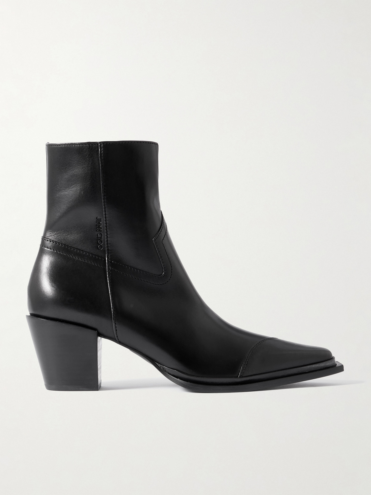 Jimmy Choo - Cece 60 Leather Ankle Boots - Black