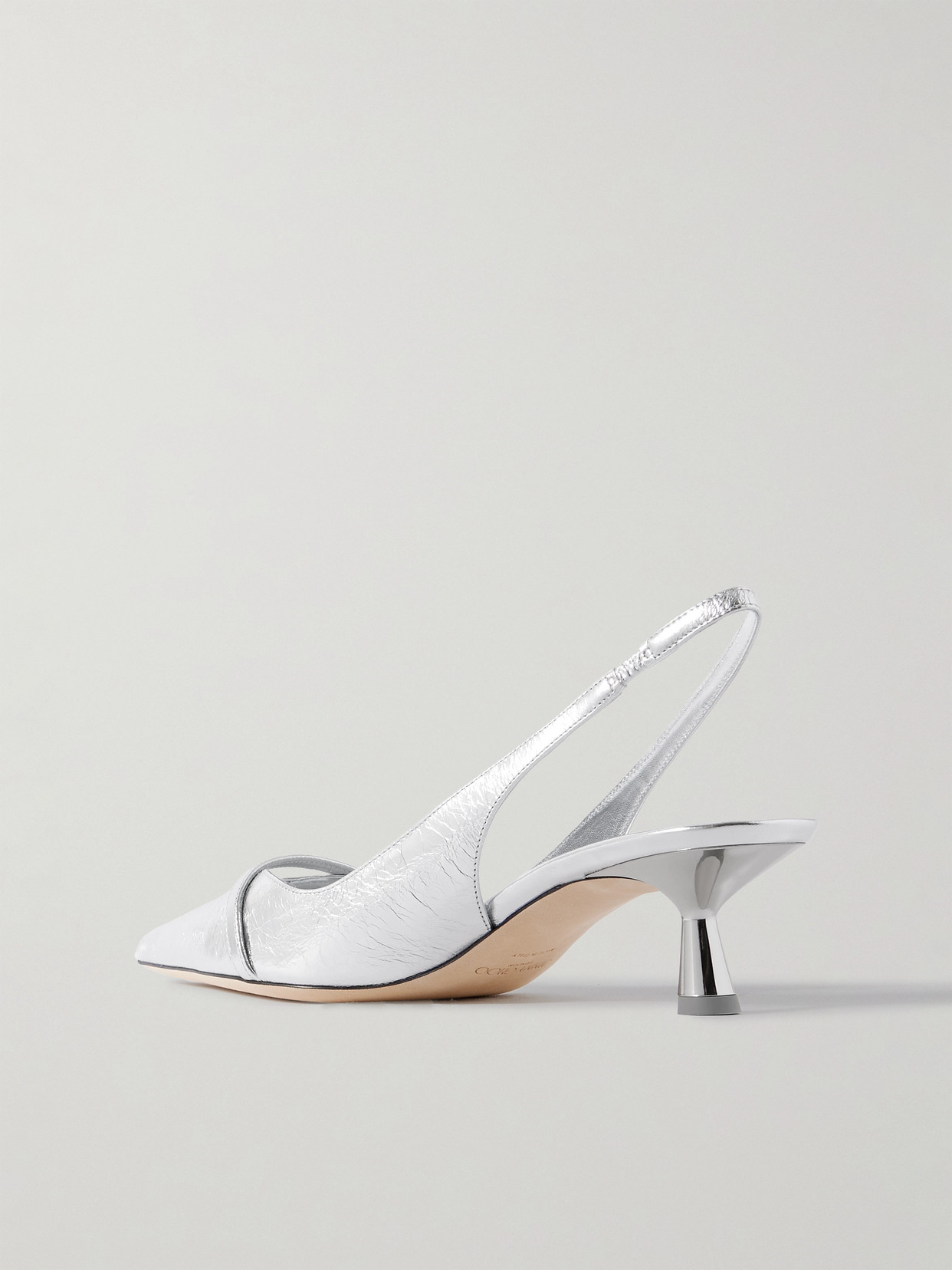 Jimmy Choo Didi Metallic Mary Jane Slingback Pumps In Silver