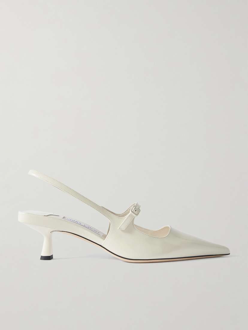 Jimmy Choo Didi 45 Patent-leather Slingback Pumps