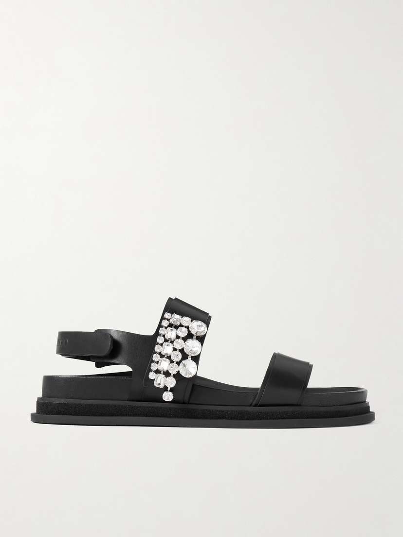 Jimmy Choo Verity Crystal-embellished Leather Sandals