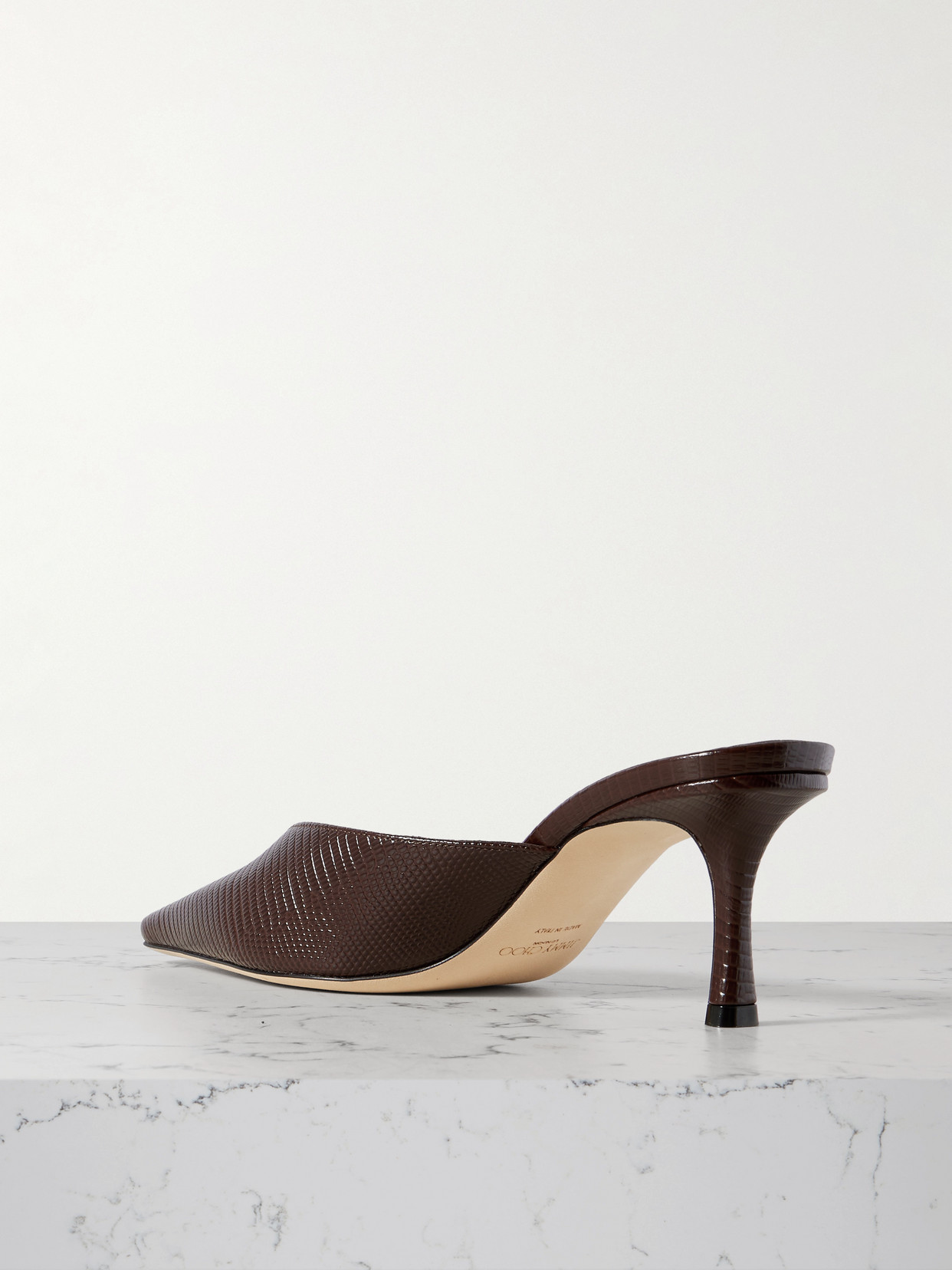 Jimmy Choo Square Toe High Heel Sandals In Brown