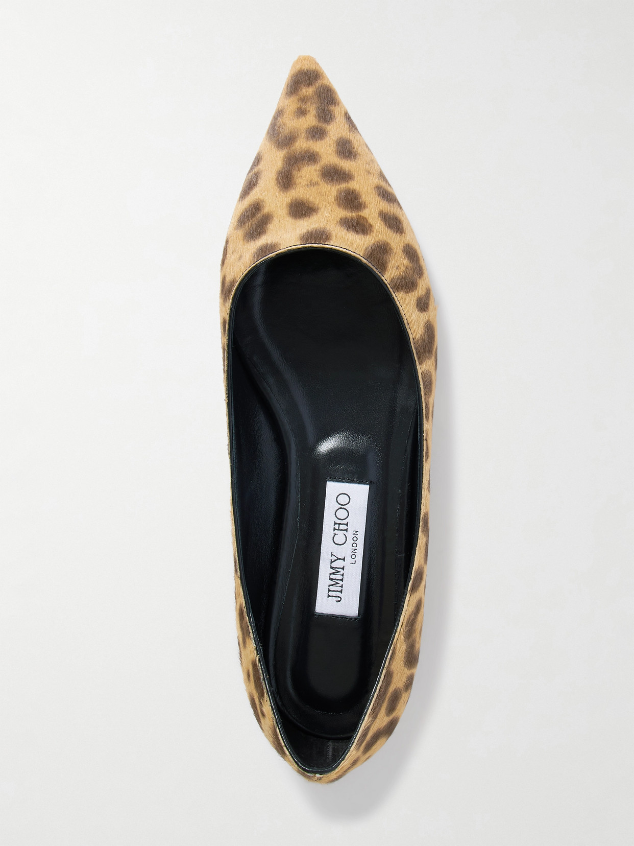 Jimmy Choo Love Leopard-print Pony Hair Ballet Flats In Animal Print