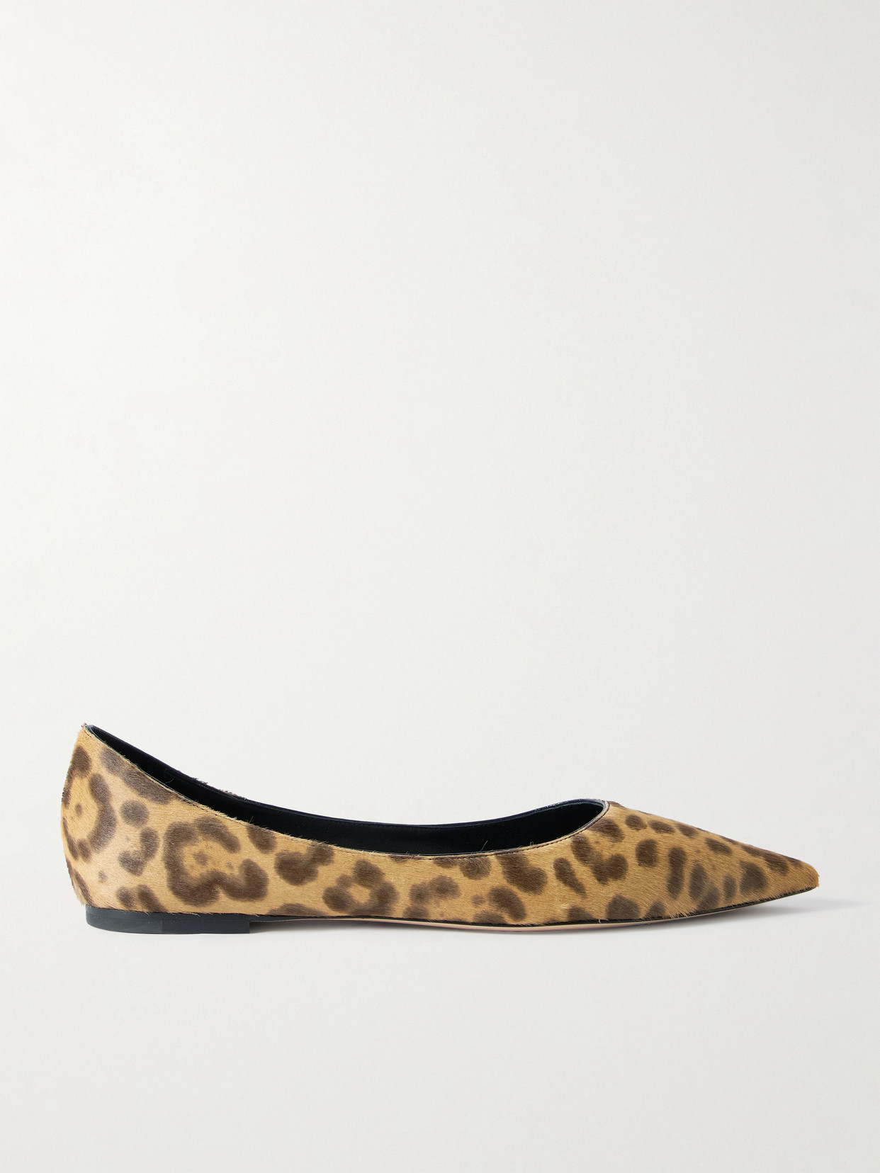 Jimmy Choo Love Leopard-print Pony Hair Ballet Flats In Animal Print