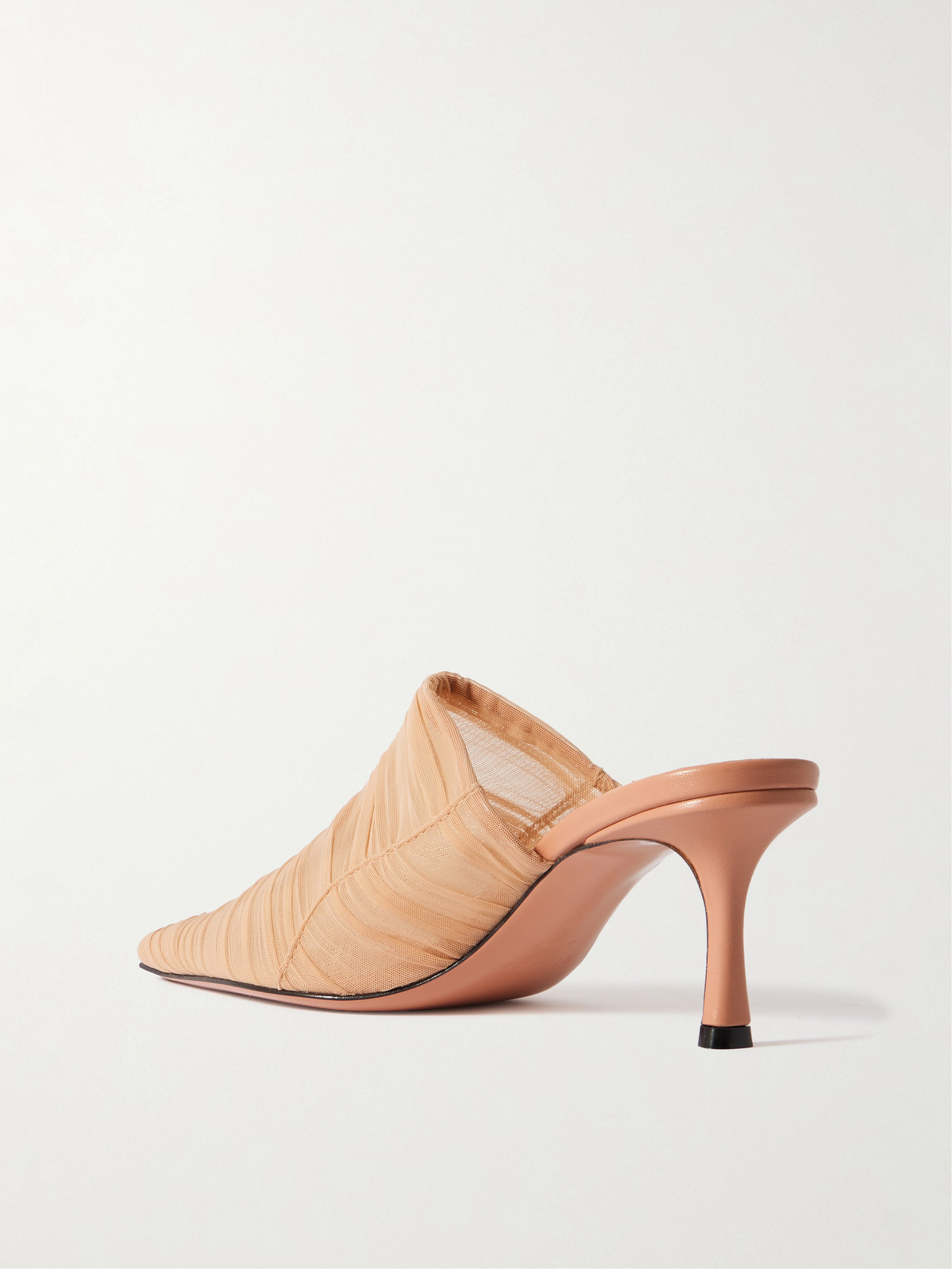 Jimmy Choo Lotta 65 Ruched Tulle Mules In Pink