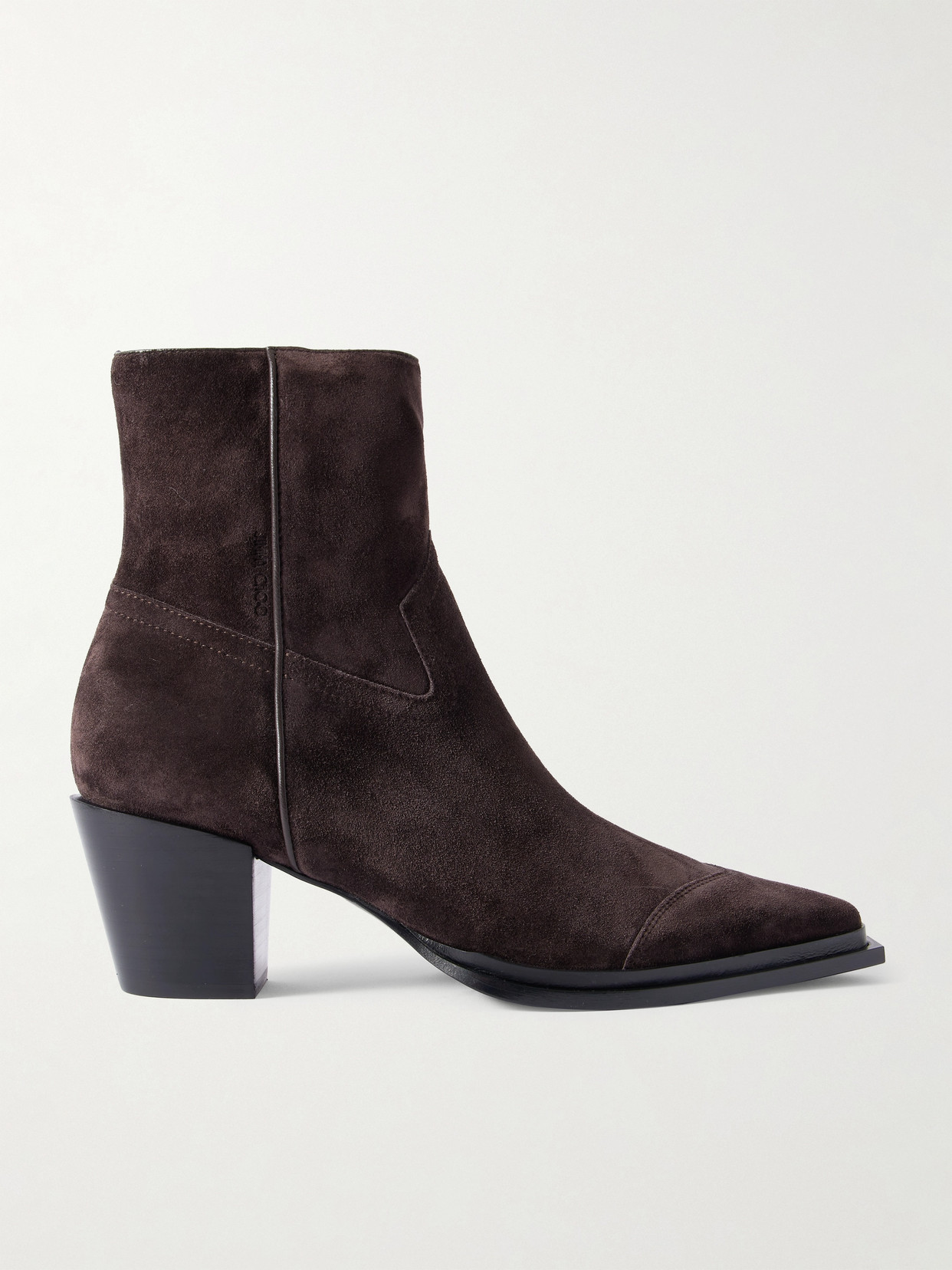 Jimmy Choo Cece 60 Suede Ankle Boots In Brown