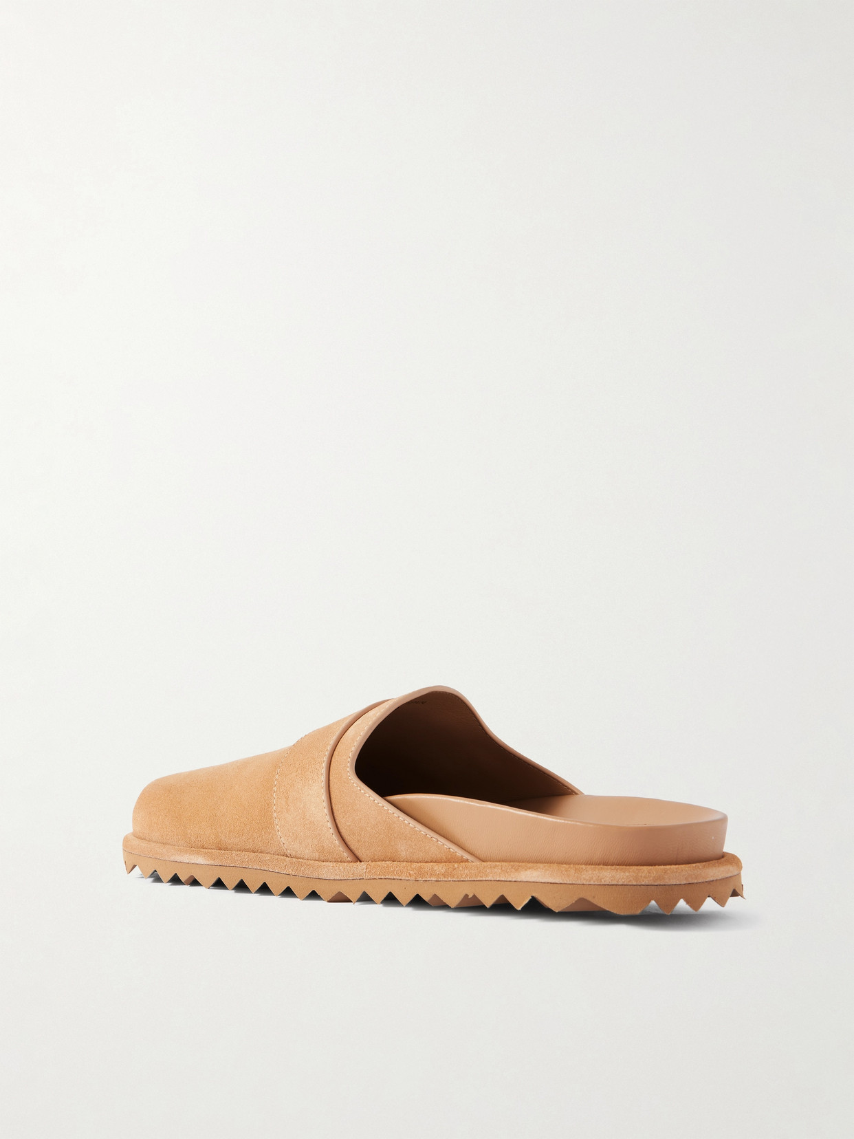 Jimmy Choo Fayence Suede Pearly Buckle Mules In Brown