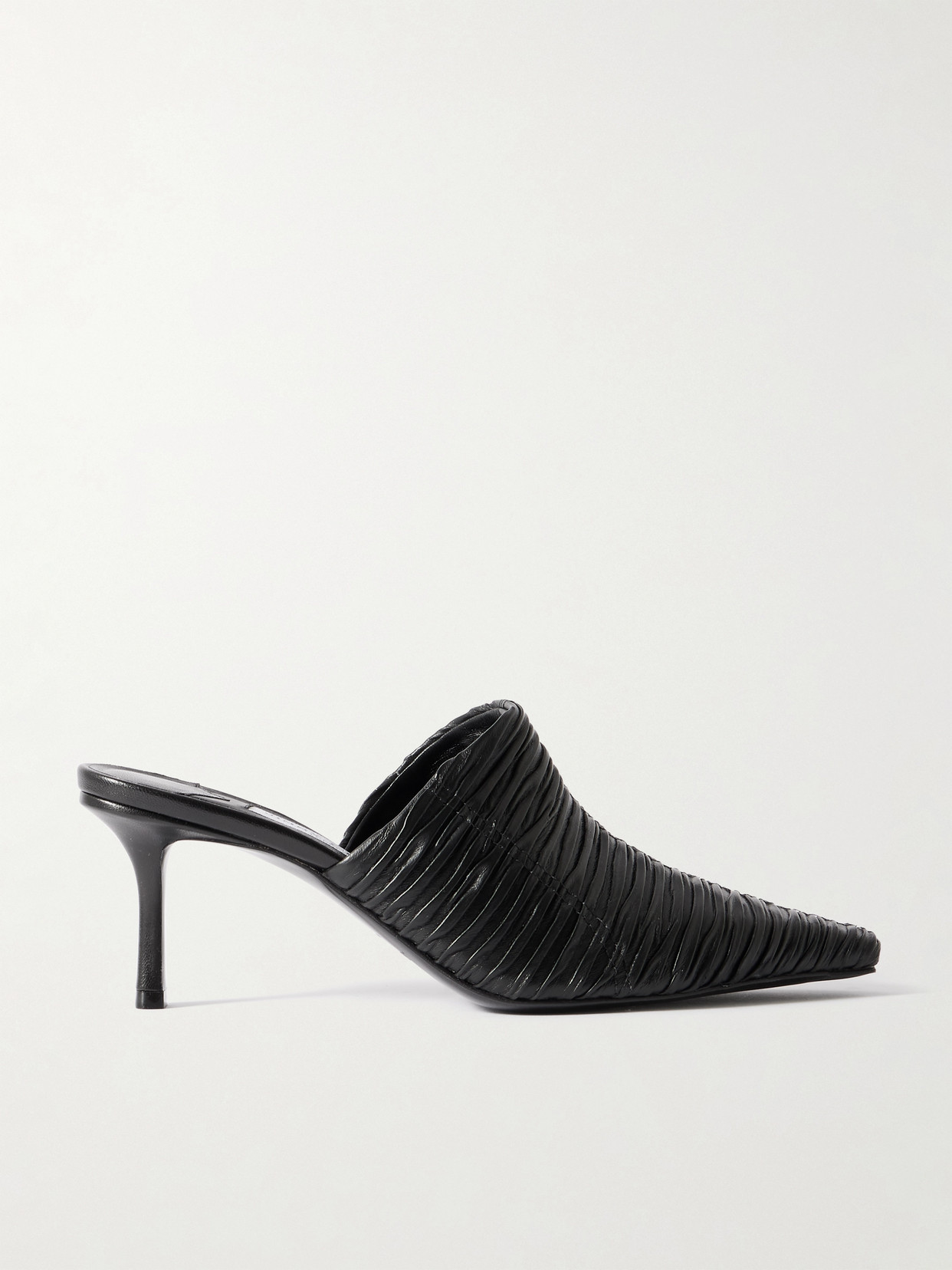 Jimmy Choo Draped Pointed Toe Stiletto Mules In Black