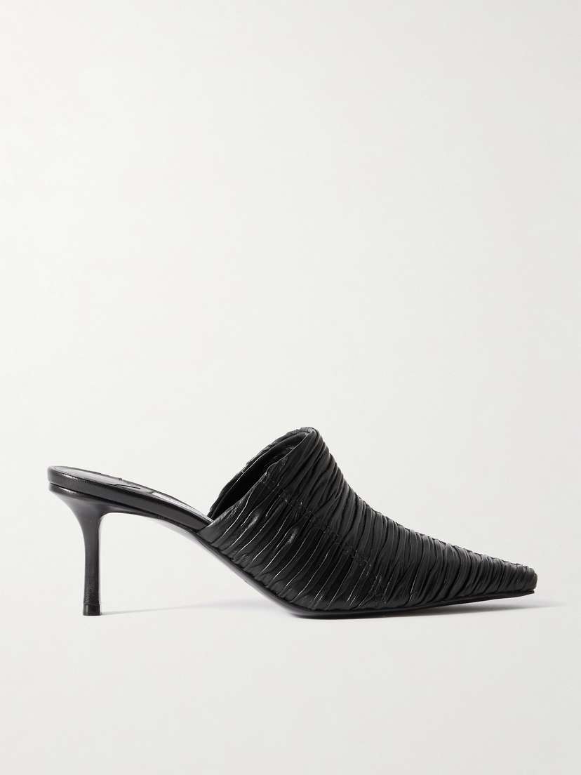 Jimmy Choo Lotta 65 Ruched Leather Mules