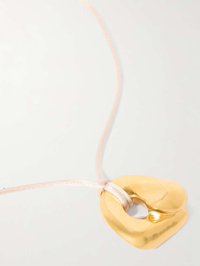 AGMES + Simone Bodmer-turner Gertrude Recycled Gold Vermeil And Cord Neckace