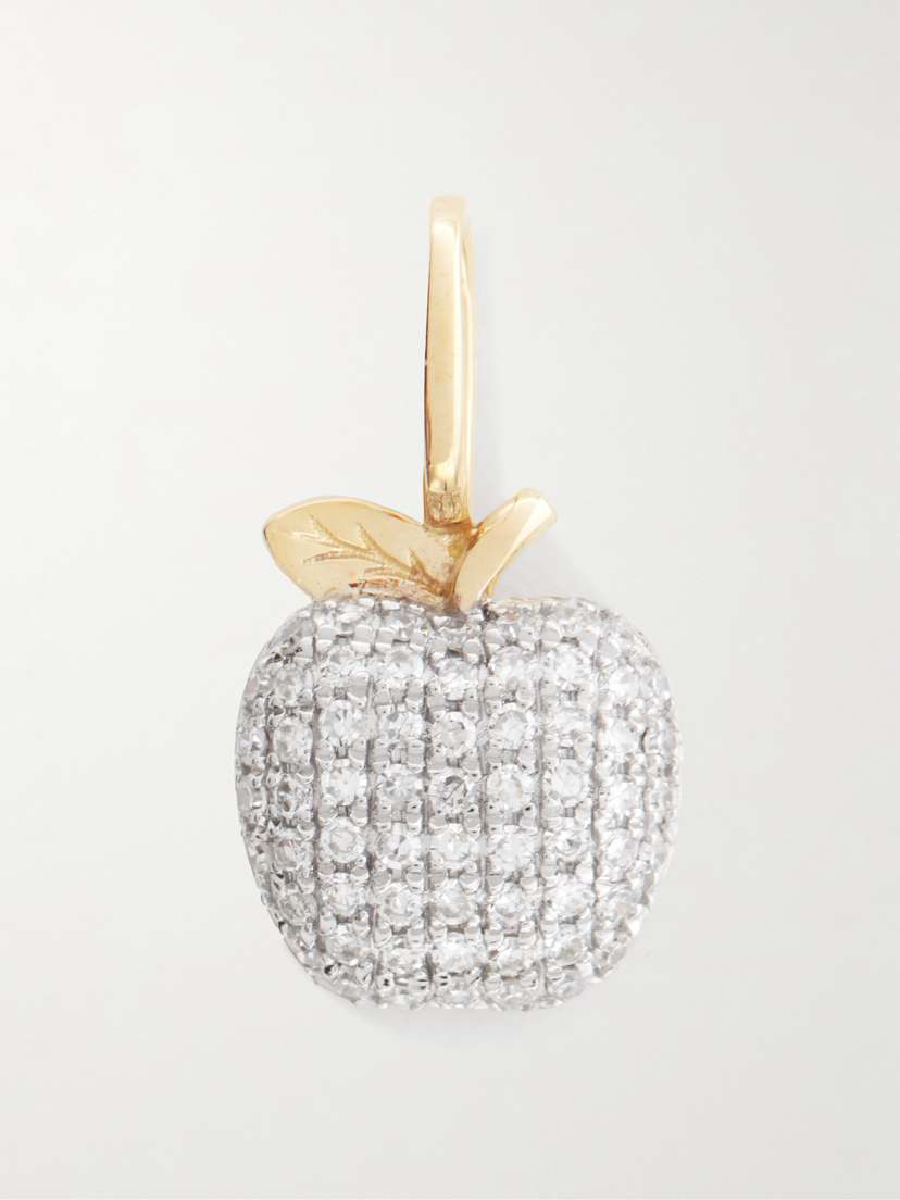 STONE AND STRAND The Big Apple 10-karat Gold Diamond Charm