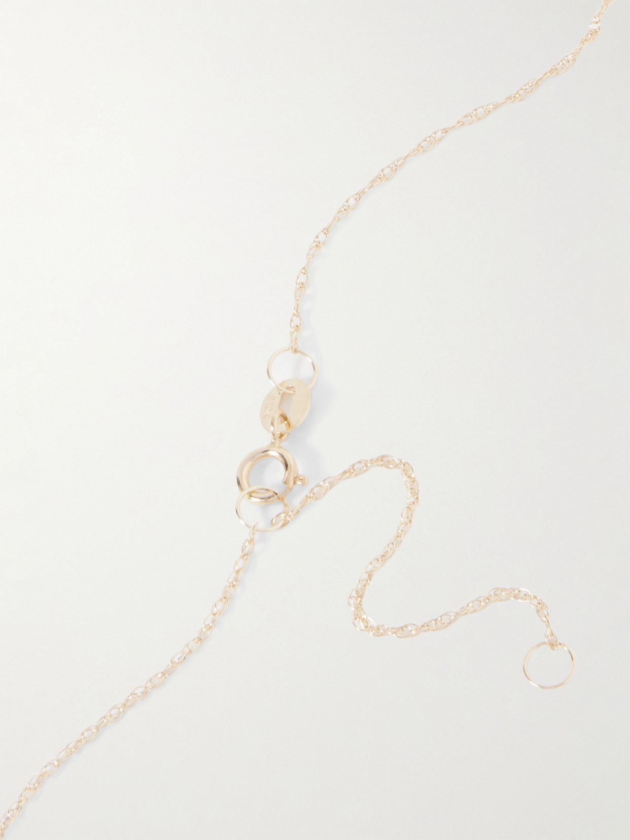 STONE AND STRAND BOLD INITIAL 10-KARAT GOLD DIAMOND NECKLACE