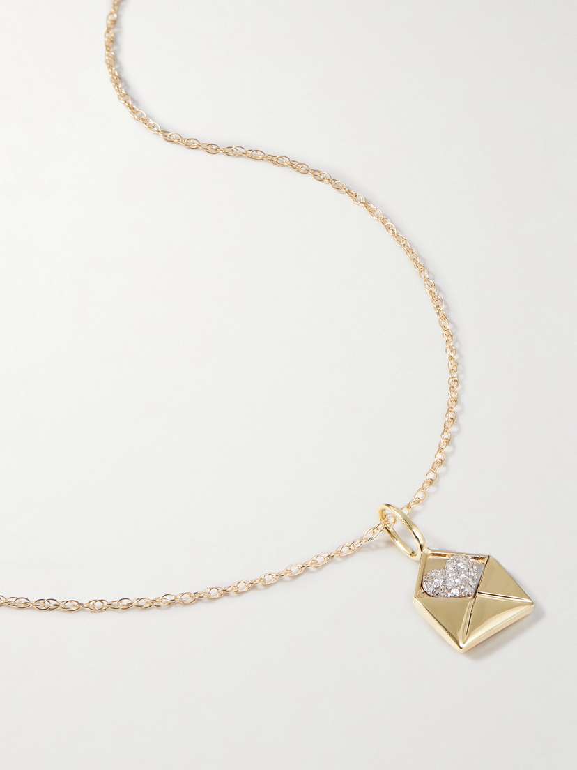 STONE AND STRAND Note To Self 10-karat Gold Diamond Necklace