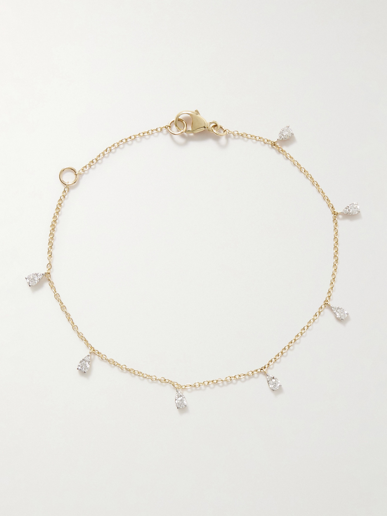 Stone And Strand Petal 14-karat Gold Diamond Bracelet