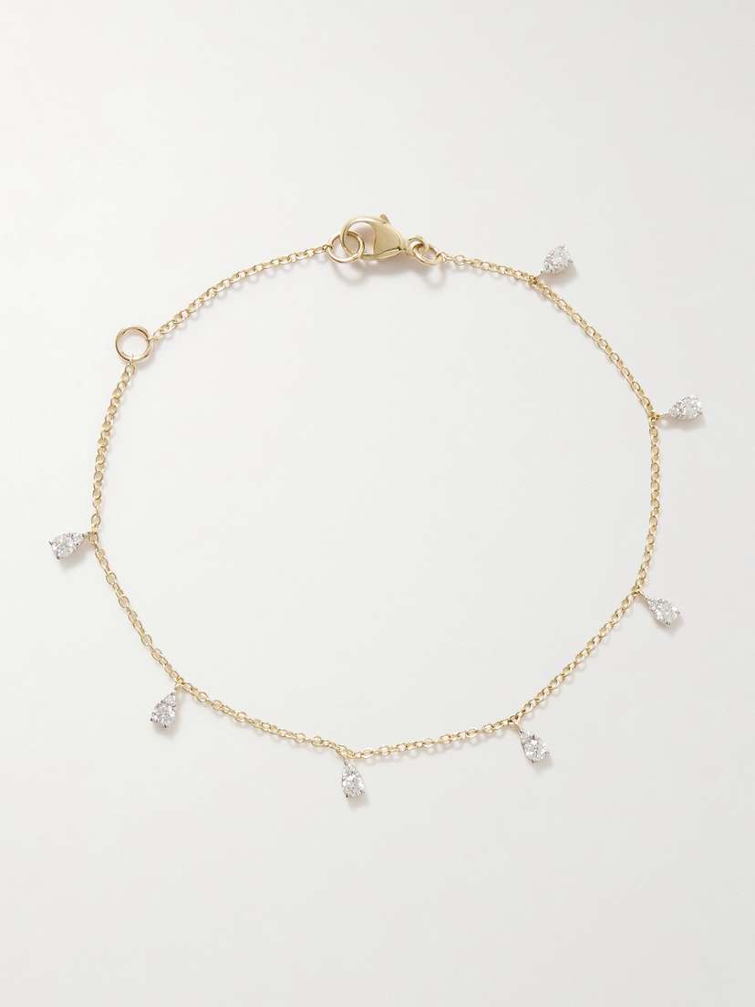 STONE AND STRAND Petal 14-karat Gold Diamond Bracelet