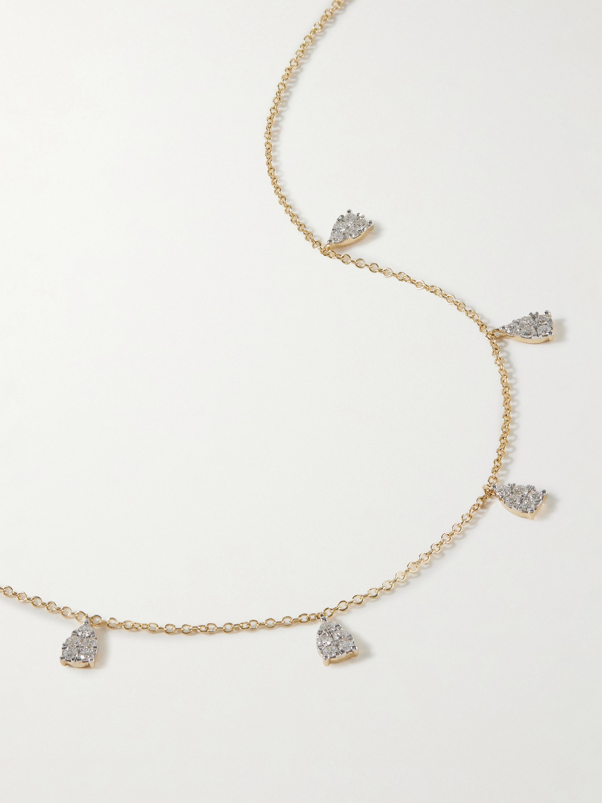 Stone And Strand Petal 14-karat Gold Diamond Necklace