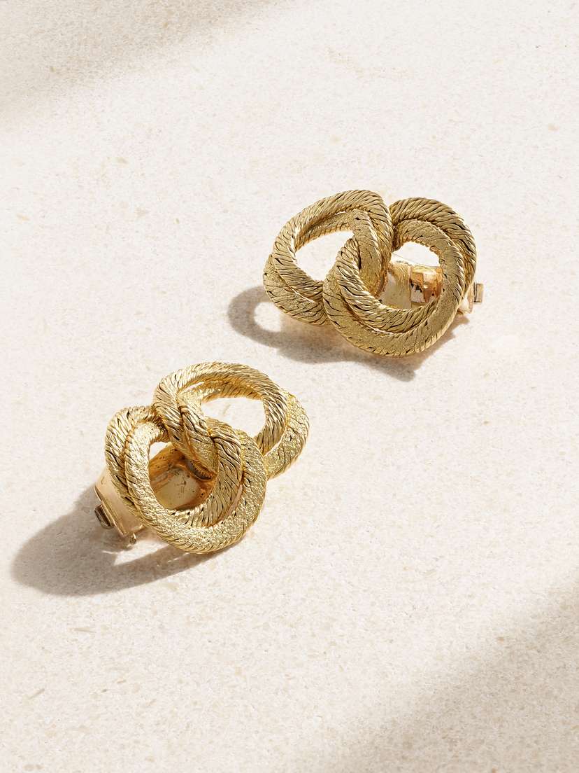 Stephanie Windsor + Georges L'enfant Vintage 1970s 18-karat Gold Clip Earrings