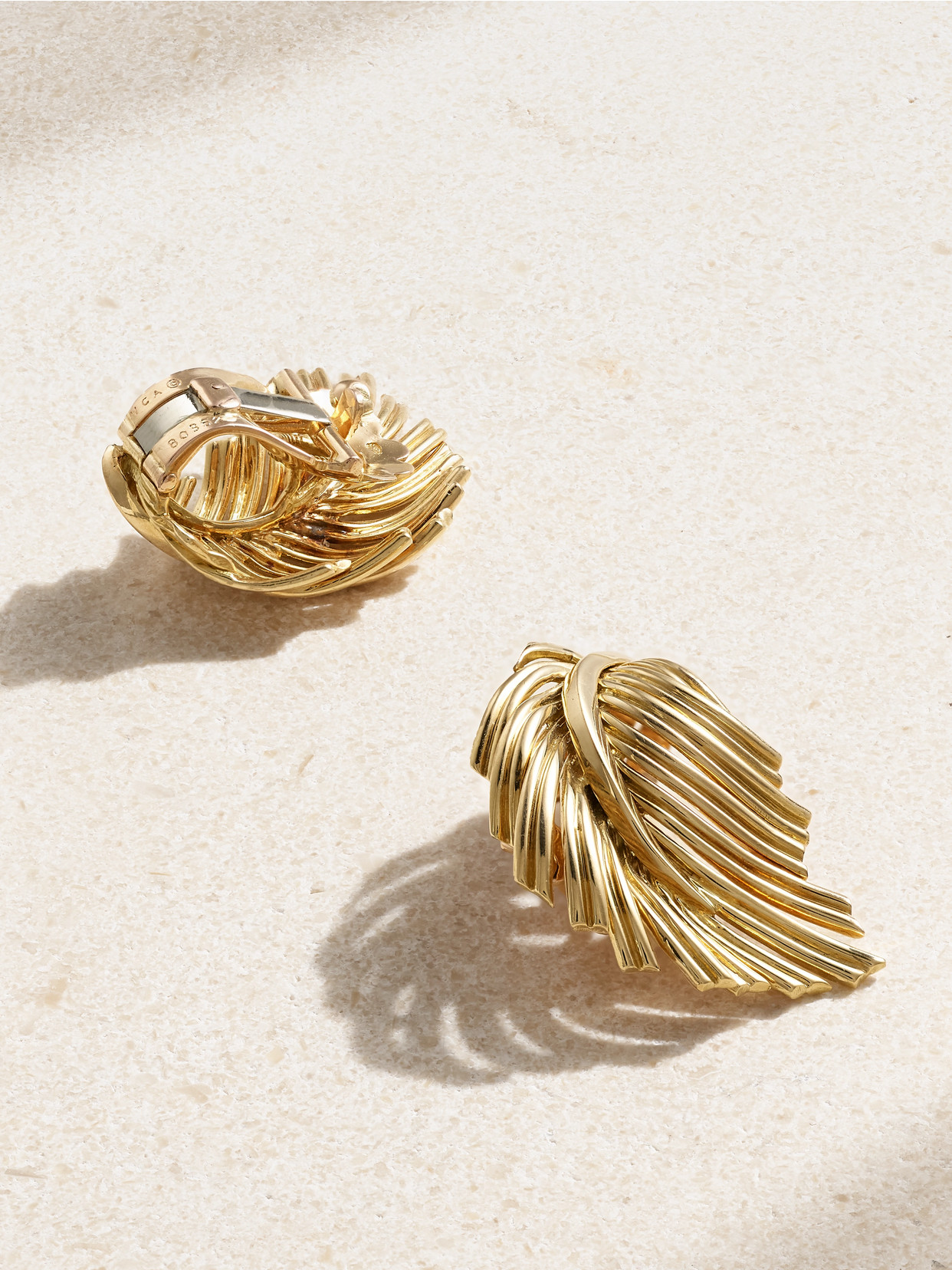 Stephanie Windsor + Van Cleef & Arpels Vintage 1970s 18-karat Gold Clip Earrings In Gold