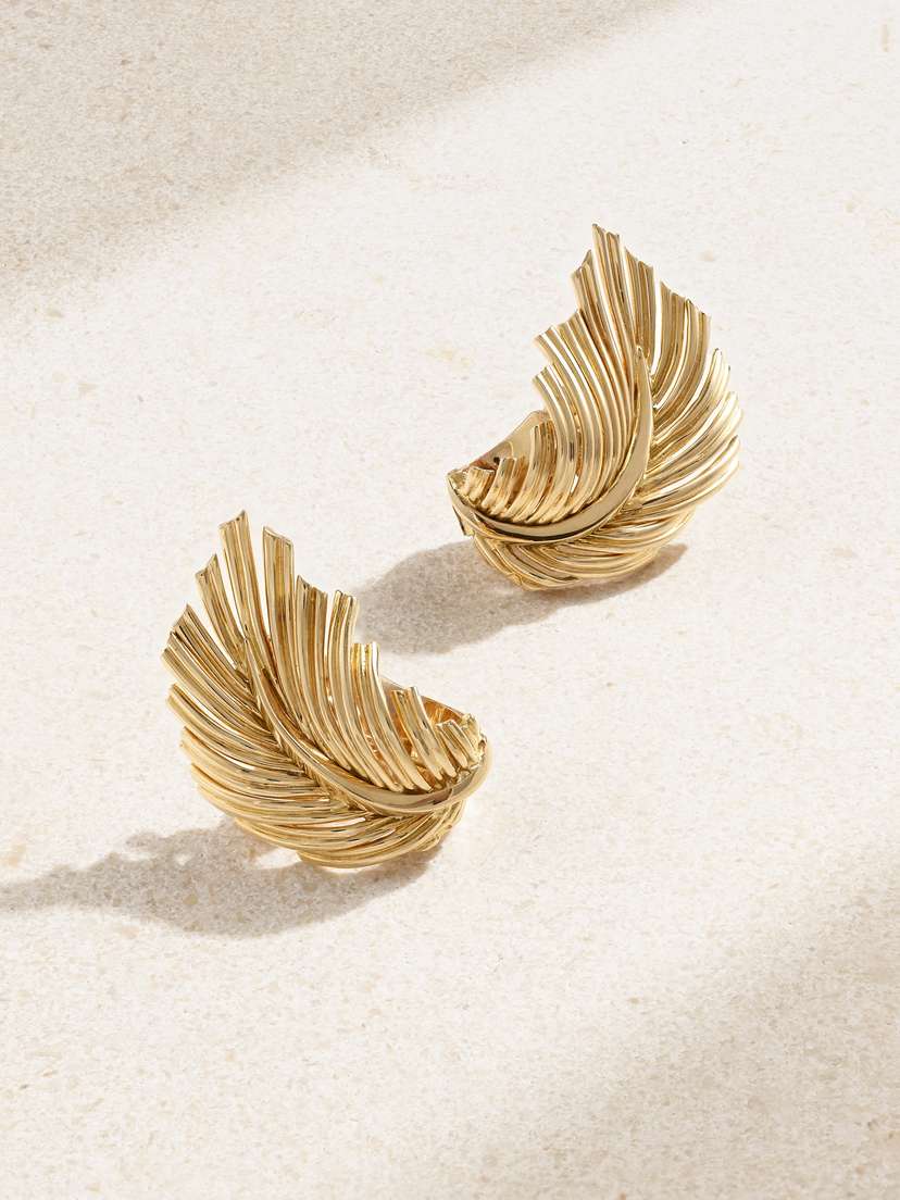 Stephanie Windsor + Van Cleef & Arpels Vintage 1970s 18-karat Gold Clip Earrings